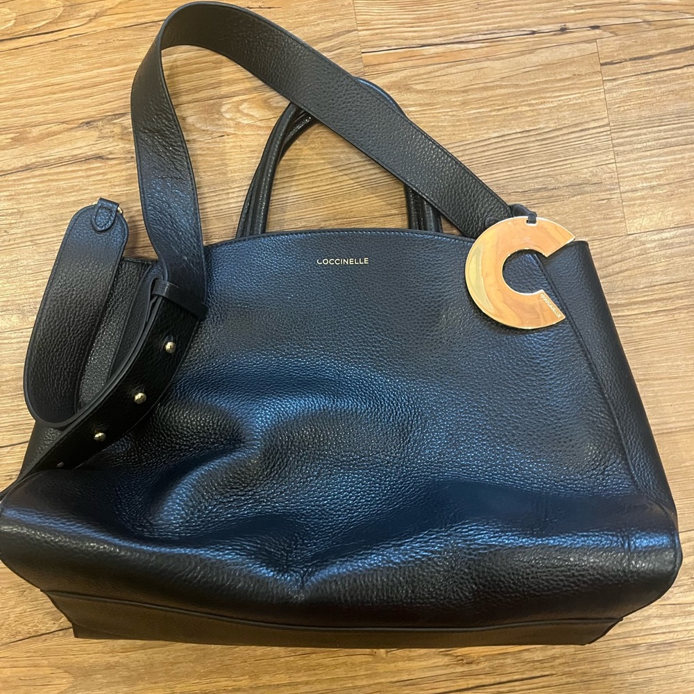 Gorgeous Cocinelle Black Leather Tote - with cross body strap